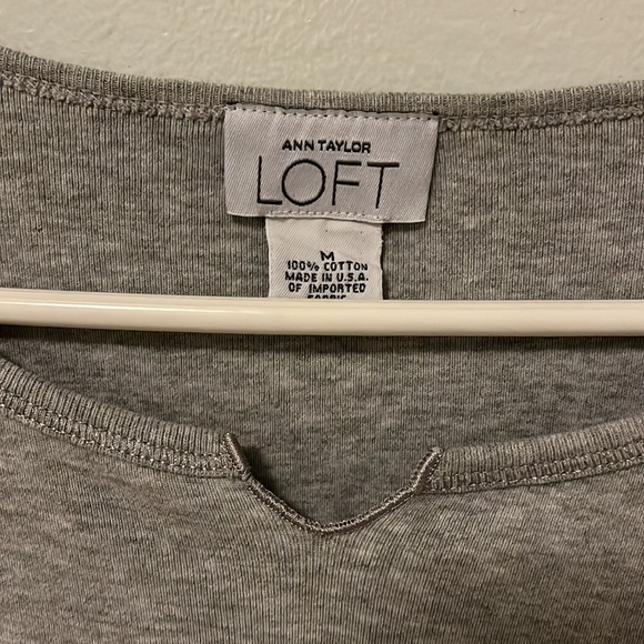 Ann Taylor Loft Gray Shirt - Picture 3 of 6